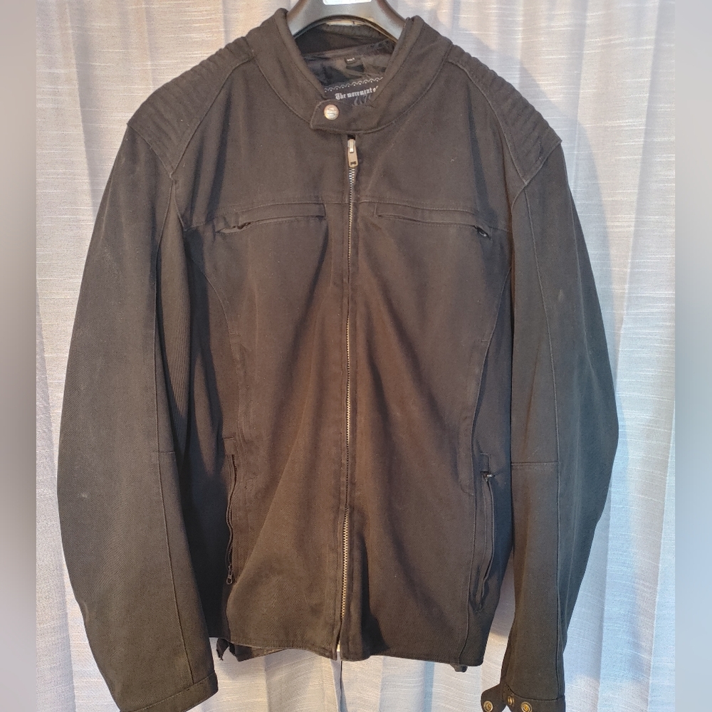 Black Denim Motorcycle Jacket